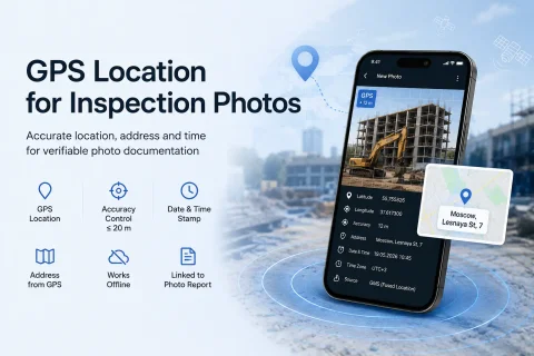 GPS geolokace a přesnost souřadnic v mobilní aplikaci INSPECTOR