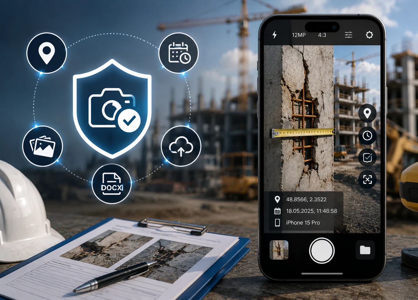 App zur Fotodokumentation und Prüfung des Aufnahmekontexts