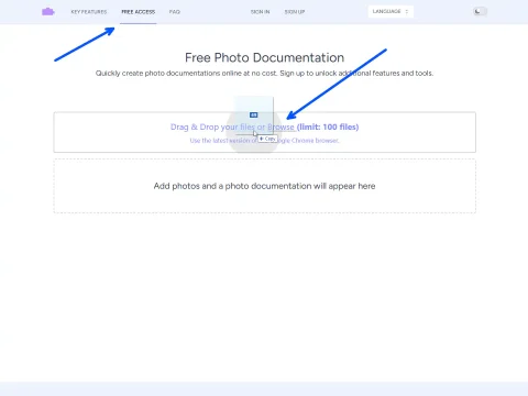How do I create a photo report online?