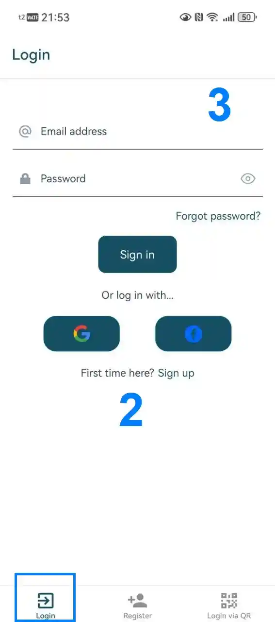 Register or log in to the account created on Photo-reports.online