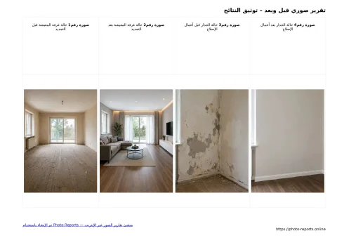 تقرير صوري قبل وبعد – توثيق النتائج