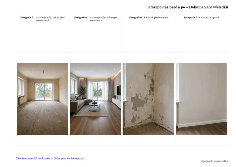 Fotoreportáž před a po – Dokumentace výsledků