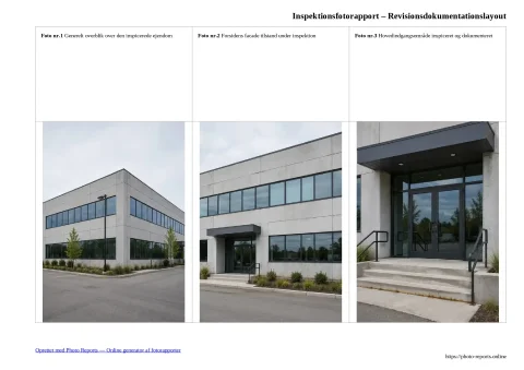 Inspektionsfotorapport – Revisionsdokumentationslayout