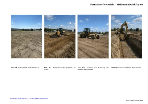 Fortschrittsfotobericht – Meilensteinberichtlayout