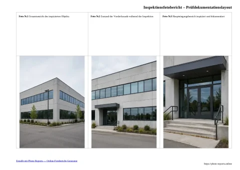 Inspektionsfotobericht – Prüfdokumentationslayout