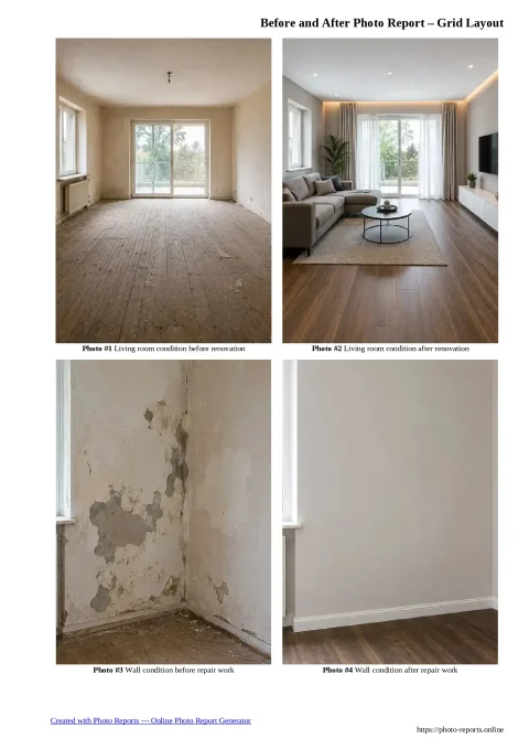Before and After Photo Report – Grid Layout