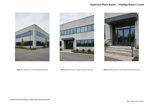Inspection Photo Report – Findings Report Layout