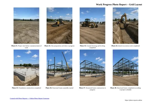 Work Progress Photo Report – Grid Layout