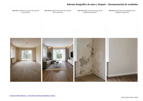 Informe fotográfico de antes y después – Documentación de resultados