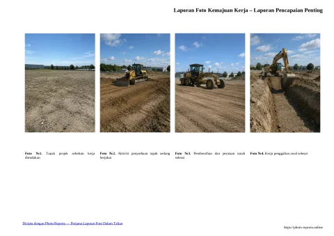 Laporan Foto Kemajuan Kerja – Laporan Pencapaian Penting