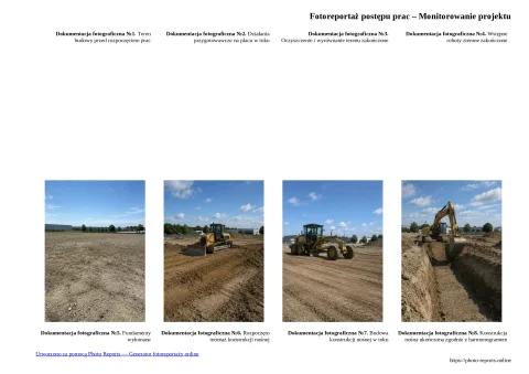 Fotoreportaż postępu prac – Monitorowanie projektu