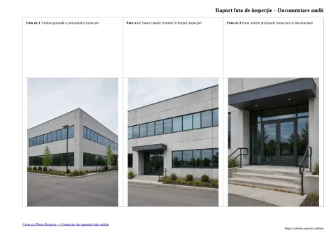 Raport foto de inspecție – Documentare audit