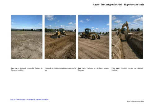 Raport foto progres lucrări – Raport etape cheie