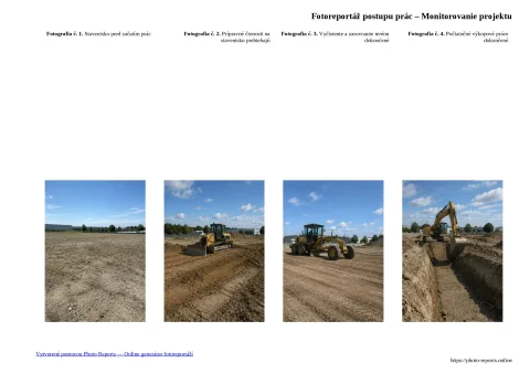Fotoreportáž postupu prác – Monitorovanie projektu