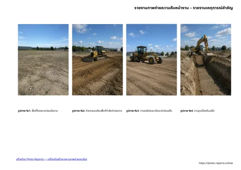 รายงานภาพถ่ายความคืบหน้างาน – รายงานเหตุการณ์สำคัญ